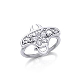 A worthwhile quest Silver Manta Ray Filigree Ring TRI1790 - ring